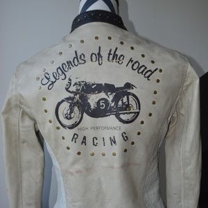 Genuine Leather Studded Moto Jacket